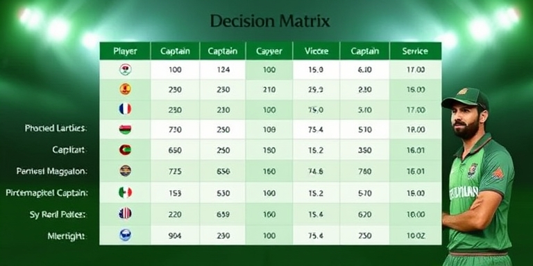 WinBuzz Org India captain decision matrix